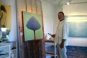 Barry Shelton - Painting in his Studio