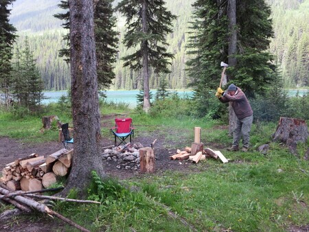 Chopping Wood - Wilderness Camp
