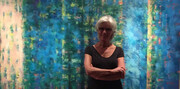 Monica Shelton 'Forest Blue - Parallel Realities"   42" x 84" (Commission)